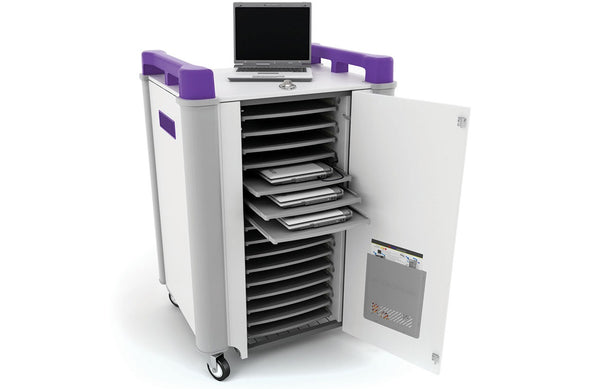 LapCabby 16H Laptop Trolley Charge and Store 16 Bay Horizontal